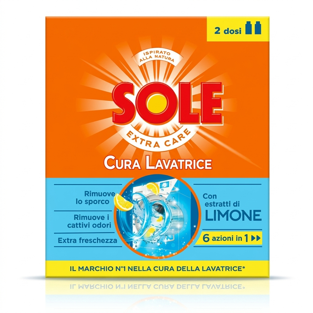 sole pulitore curalavatrice igienizzante al profumo di limone sole 2x250 ml. - foto 1