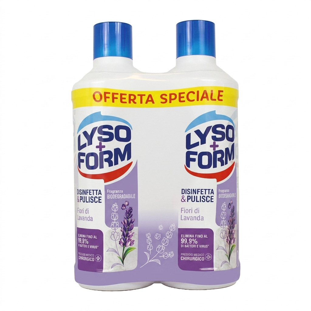 lysoform detergente disinfettante per pavimenti profumo di lavanda lysoform 2x1 - foto 1