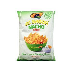 Nacho chips di mais al gusto panna acida e cipolla  100 gr.
