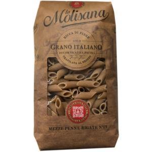 Pasta integrale di semola di grano duro mezze penne rigate n. 19  500 gr.