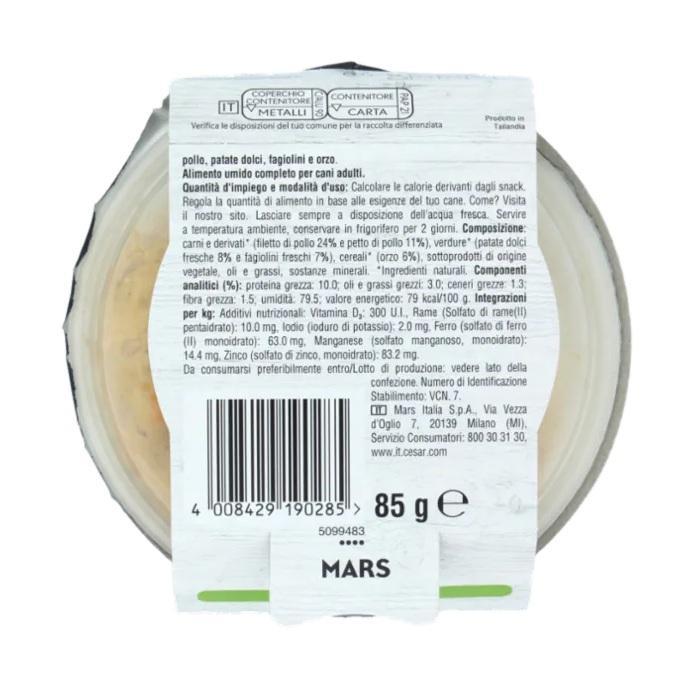 cesar cibo per cani fresh blends pollo e patate dolci cesar 85 gr. - foto 3