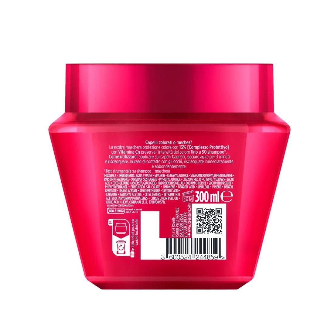 elvive maschera trattamento protettivo color vive per capelli colorati o con meches elvive l'oréal paris 300 ml. - foto 2