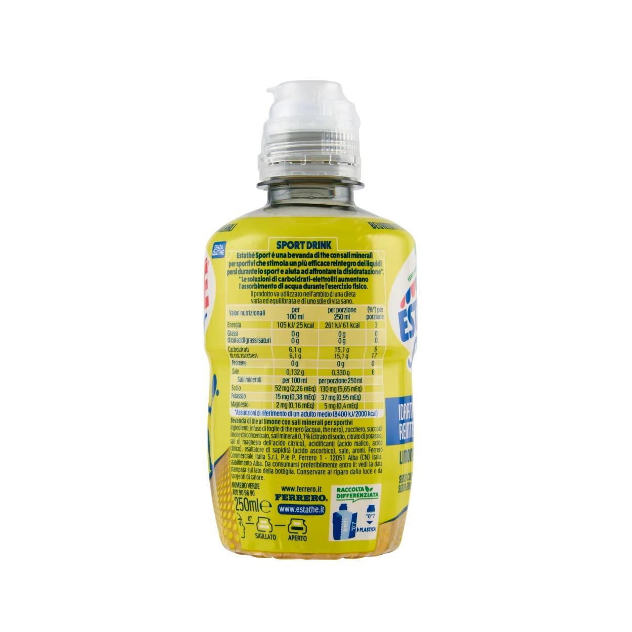 estathe bevanda di thè al limone con sali minerali per sportivi estathé sport 250 ml. - foto 2