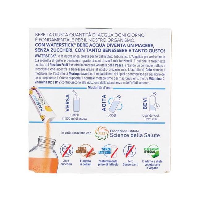 l'angelica integratore alimentare waterstick brucia grassi passion fruit e pesca l'angelica 12 x 2 gr. - foto 2