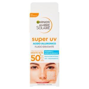 Fluido idratante per il viso all'acido ialuronico ambre solaire  fp50+  40 ml
