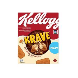 Cereali per la colazione con ripieno al gusto di biscotto caramellato krave  375 gr.