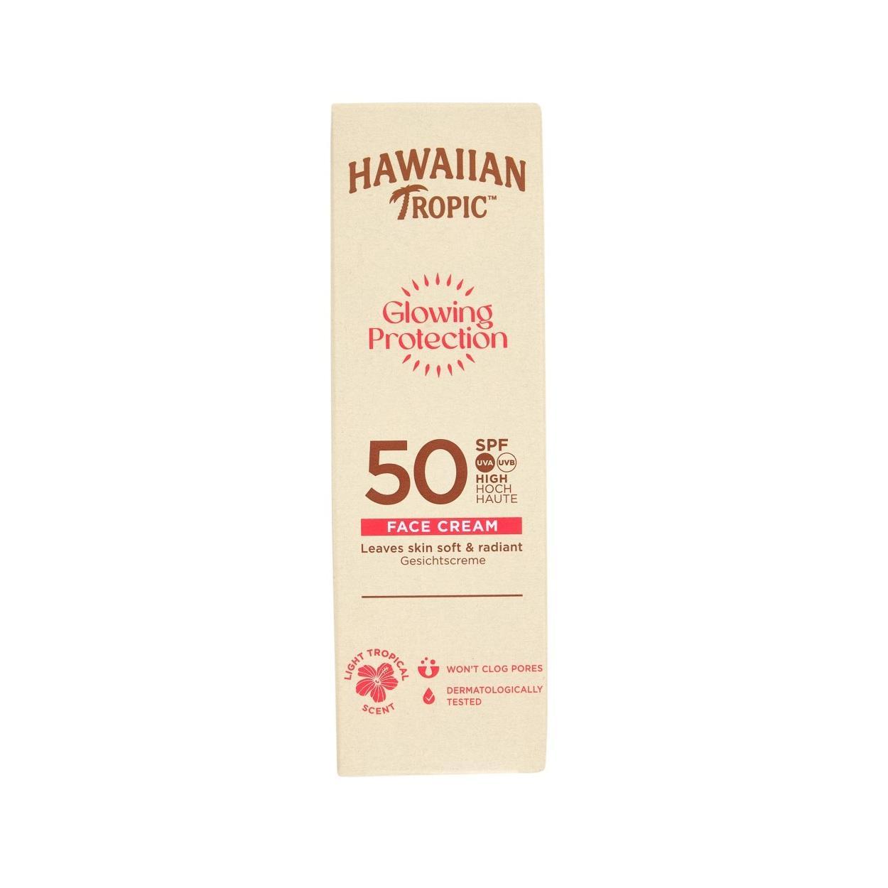hawaiian crema solare viso illuminante glowing protection spf50 hawaiian tropic 50 ml. - foto 1