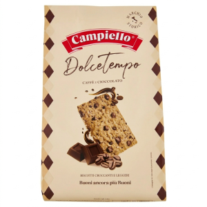 Biscotti frollini integrali con gocce di cioccolato e caffè  250 gr.