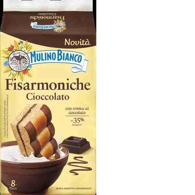 mulino bianco fisarmoniche con crema al cioccolato mulino bianco 296 gr. - foto 1