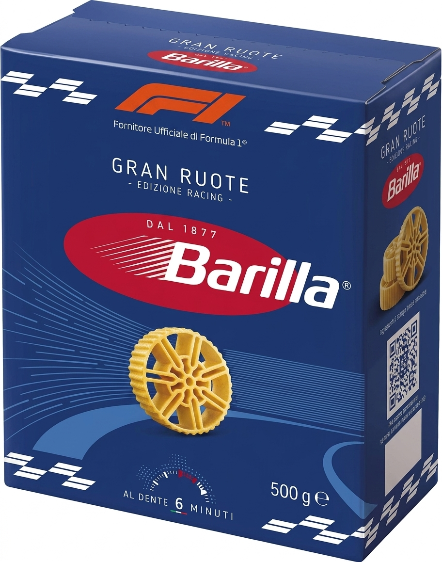 barilla pasta di semola di grano duro gran ruote - edizione racing barilla 500 gr. - foto 1