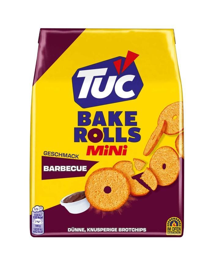 Tuc, BakeRolls, MiniBakeRolls, GustoBarbecue, SnackSalato, CrackersDaForno, AperitivoTime, SnackCroccante, VogliaDiSalato, SnackSfizioso, GDO, Zibly, 80 GR tuc crackers mini bake rolls bbq tuc 80 gr. - foto 1
