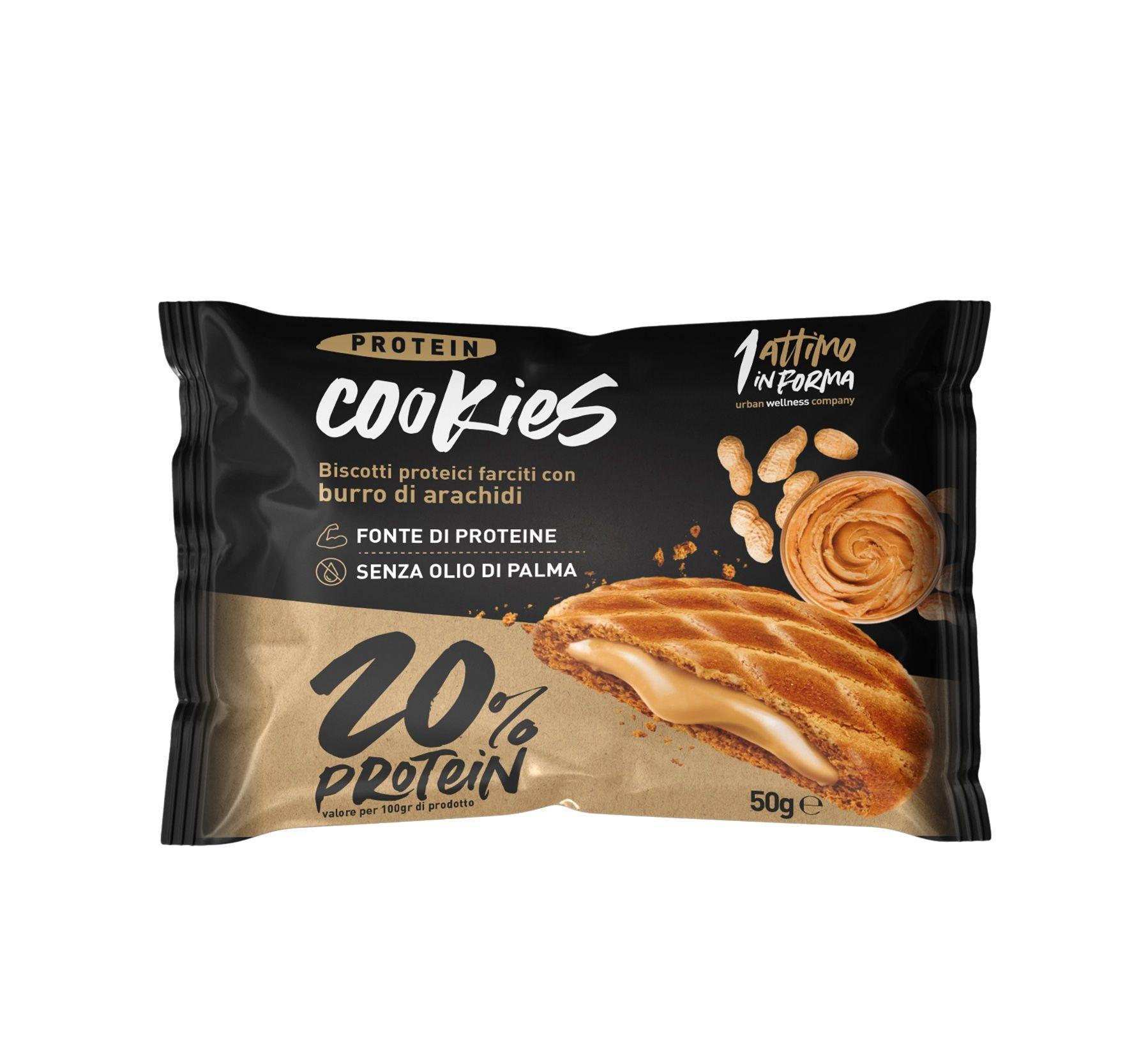 UnAttimoInForma, BiscottoProteico, 20PercentoProteine, FitnessFood, SnackProteico, PausaNutriente, SportLovers, Benessere, GDO, Zibly, 50 GR. un attimo in forma biscotto proteico 20 per cento un attimo in forma 50 gr. - foto 1