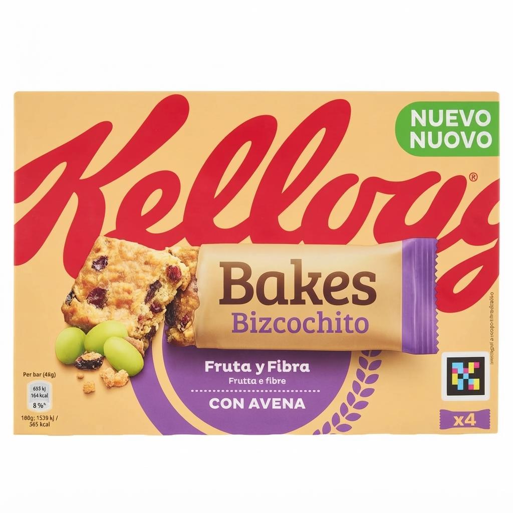 kellogg's barrette morbide al forno con uvetta nutri-grain bakes kellogg's 180 gr - foto 1