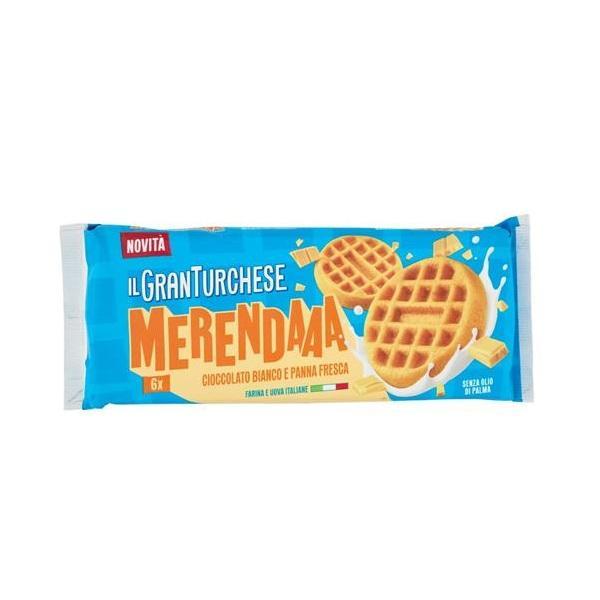 Granturchese, Merendaaa, CioccolatoBiancoEPanna, BiscottiConCioccolatoBianco, PannaFresca, ColazioneGolosa, MerendaPerfetta, BiscottiFriabili, DolciMomenti, PausaDolce, Golositu00e0InTavola, FoodLovers, GDO, Zibly, 240 GR. granturchese biscotti merendaaa cioccolato bianco e panna fresca granturchese 240 gr. - foto 1