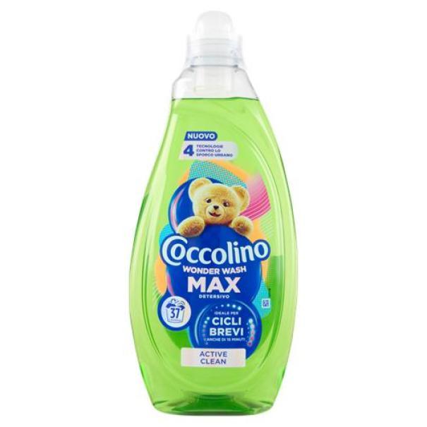 Detersivo Liquido Lavatrice Wonder Wash Max Active Clean 37 Lavaggi Coccolino 1,48 L