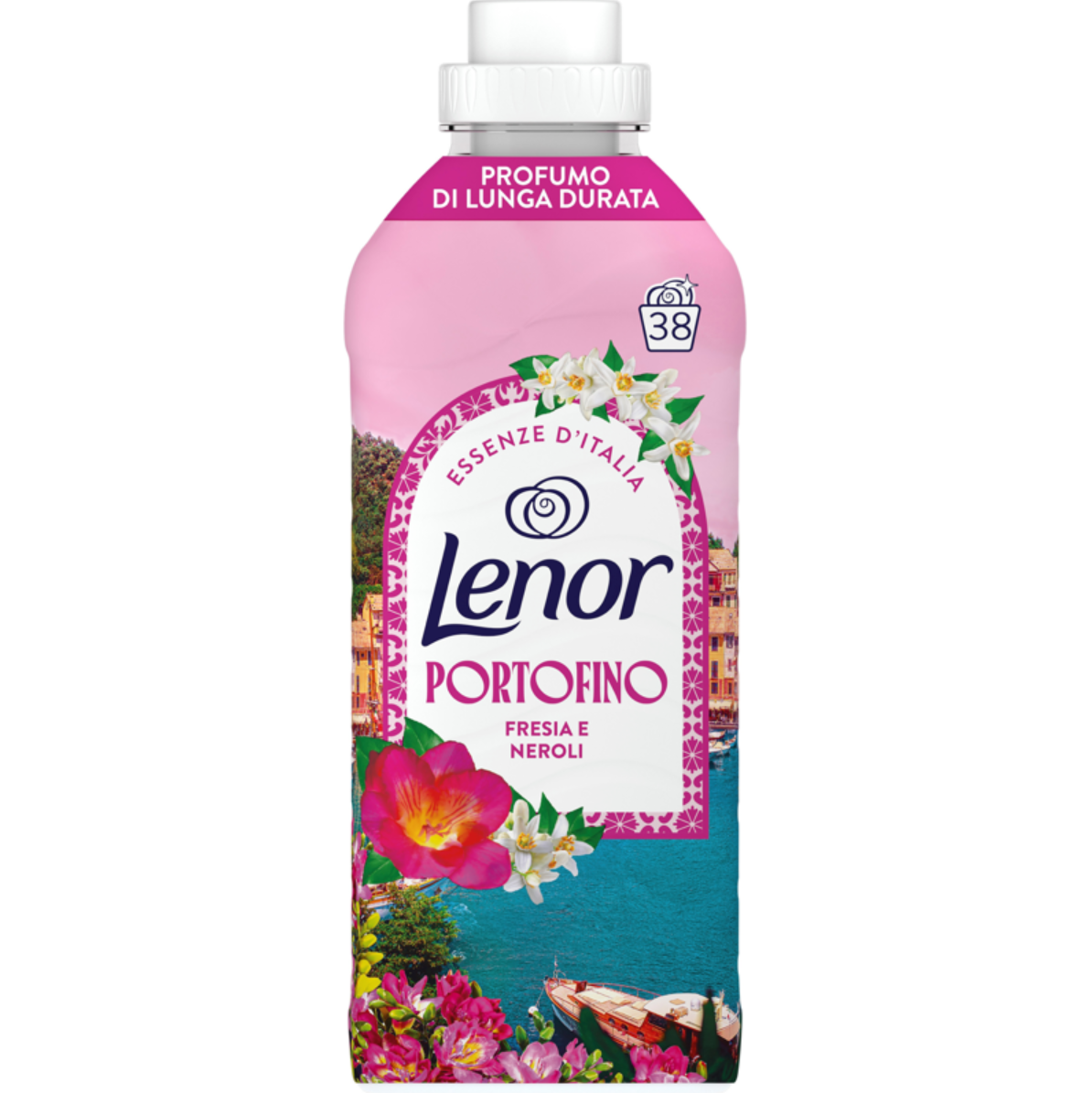 Lenor, EssenzeDiPortofino, FresiaENeroli, Ammorbidente, BucatoMorbido, ProfumoDiLungaDurata, CuraDelBucato, Lavatrice, Freschezza, GDO, Zibly, 798 GR. lenor ammorbidente essenze portofino fresia e neroli 38 lavaggi lenor 798 ml - foto 1