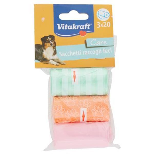 Vitakraft, SacchettiRaccogliFeci, SacchettiIgienici, PasseggiataConIlCane, DogWalking, CuraDelCane, AccessoriPet, PetCare, IgienaQuotidiana, CaniFelici, GDO, Zibly, 200 GR. vitakraft sacchetti raccogli feci per cani vitakraft 60 pz. - foto 1