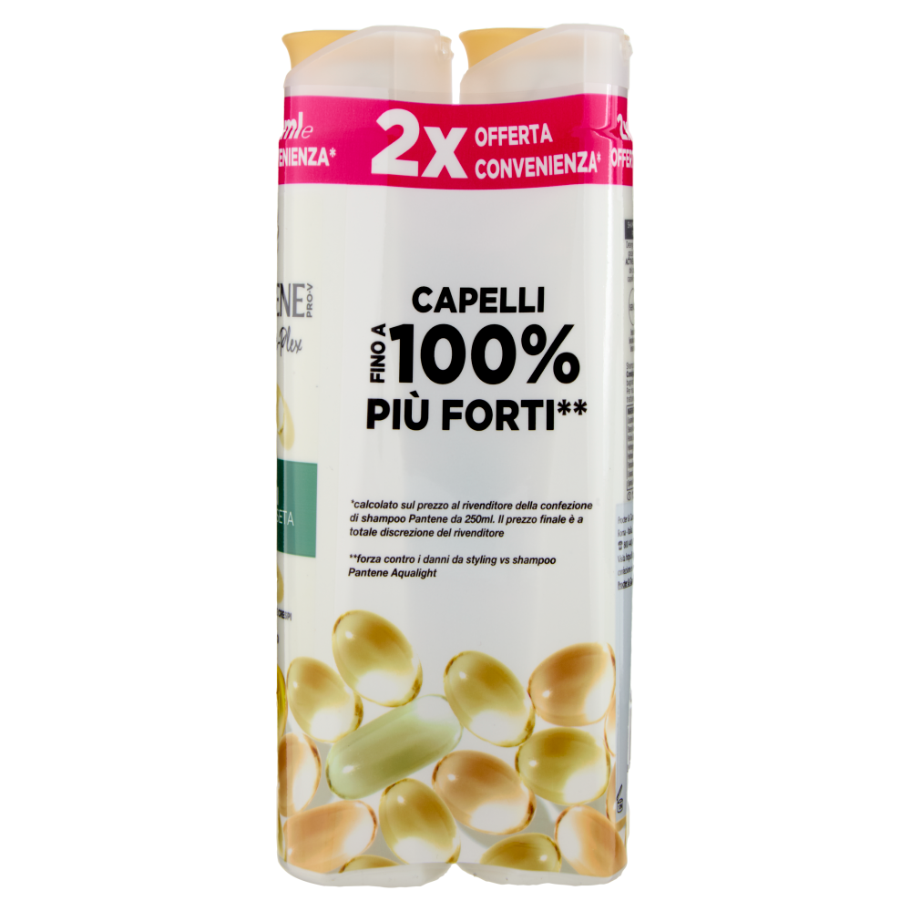 Pantene, Shampoo, LisciEffettoSeta, HairCare, ProV, AntiCrespo, CapelliLisci, HairRoutine, BellezzaCapelli, GDO, Zibly, 500 ML., lato pantene shampoo lisci effetto seta 2x250 ml pantene - foto 2