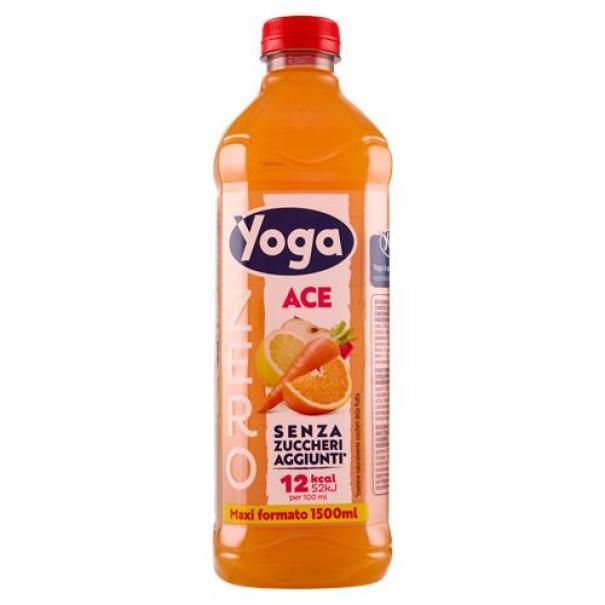 Yoga, SuccoAce, ZeroZuccheri, SenzaZuccheriAggiunti, AranciaCarotaLimone, Vitamine, BevandaFrutta, BreakLeggero, Benessere, GDO, Zibly, 1500 GR. yoga succo ace zero zuccheri yoga 1,5 lt. - foto 1