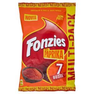 Patatine al formaggio e paprika multipack 7 buste  164,5 gr.