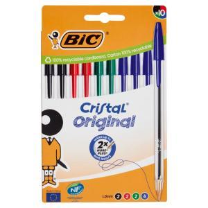 Penne a sfera cristal medium box 10 pezzi mix