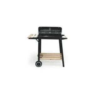 Barbecue rettangolare con ripiano in legno 83x46x87 cm