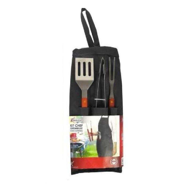 Kasaviva, BbqKit, GrillChef, GrembiuleBbv, UtensiliBarbecue, OutdoorCooking, Grigliata, BarbecueTime, GrillLover, GDO, Zibly, 1 PZ kasaviva kit bbq chef con grembiule e utensili kasaviva - foto 1