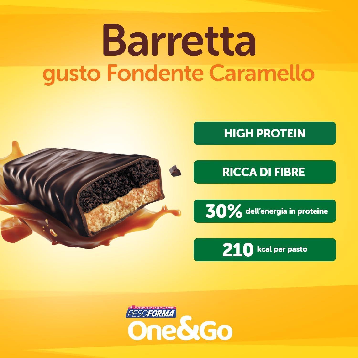 pesoforma barretta gusto caramello one and go pesoforma 62 gr. - foto 2