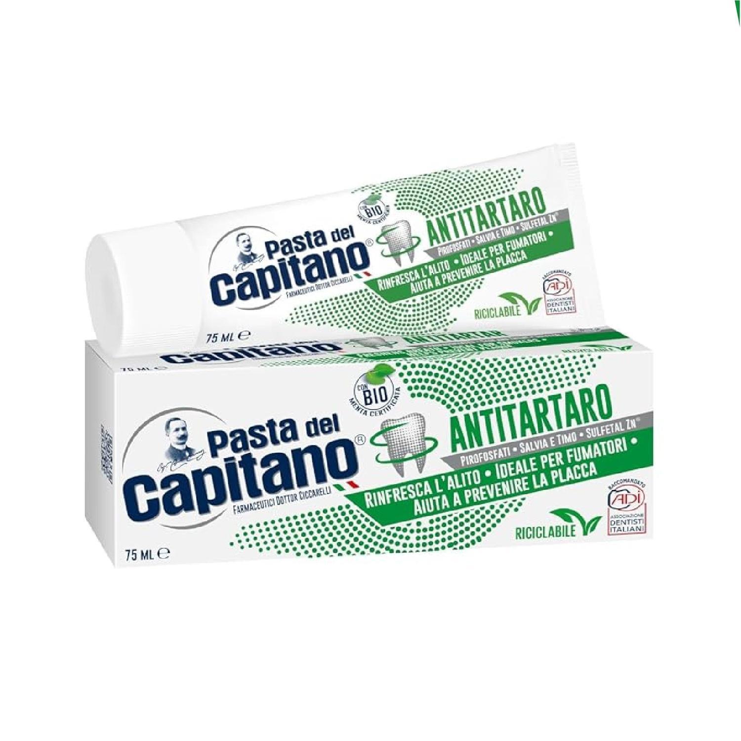 pasta del capitano dentifricio azione antitartaro pasta del capitano 2x75 ml. - foto 2
