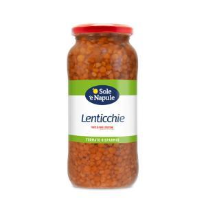 Lenticchie lessate in vasetto di vetro  540 gr.