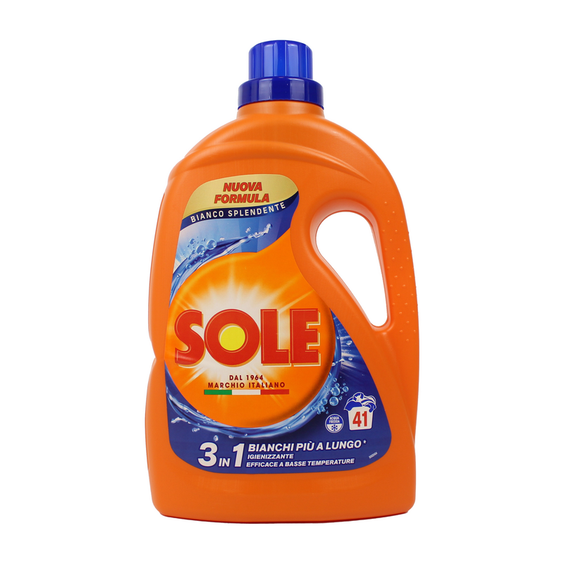 BiancoSplendente, DetersivoLiquido, Lavatrice, Bucato, CuraDelBucato, Biancheria, PulitoProfumato, GDO, Zibly, 1845 GR. sole detersivo lavatrice liquido bianco splendente 41 lavaggi sole 1,845 l. - foto 1