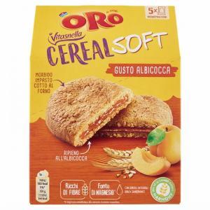 Biscotti morbidi con ripieno all'albicocca oro cereal 250 gr saiwa