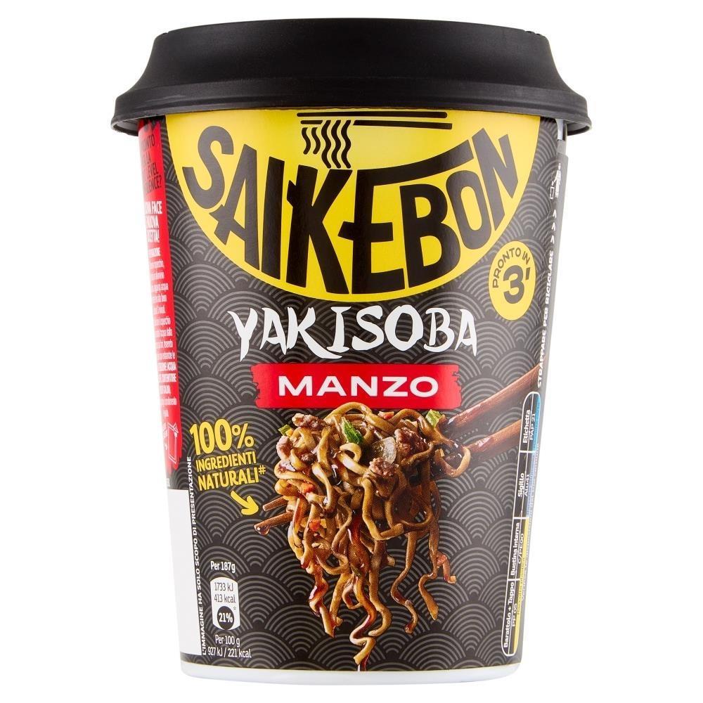 saikebon, yakisoba, yakisobacup, noodles, manzo, noodle manzo, pausalavoro, pastoveloce, ciboorientale, prodottidadispensa, star, cupnoodles, instantnoodles, topseller, offerteamazon, venditeebay, gdo, zibly, 93 GR saikebon yakisoba cup manzo saikebon 93 g - foto 1
