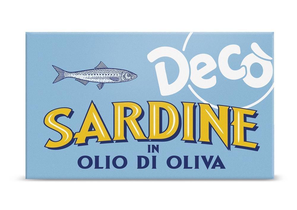 deco, sardine, sardineallolio, sardinedeco, conservescurate, pesceinscatola, omega3, antipastodimare, ricettesfiziosita, alimentazionesana, prodottidadispensa, topseller, offerteamazon, venditeebay, gdo, zibly, 125 GR decò sardine all'olio di oliva 125 gr decò - foto 1