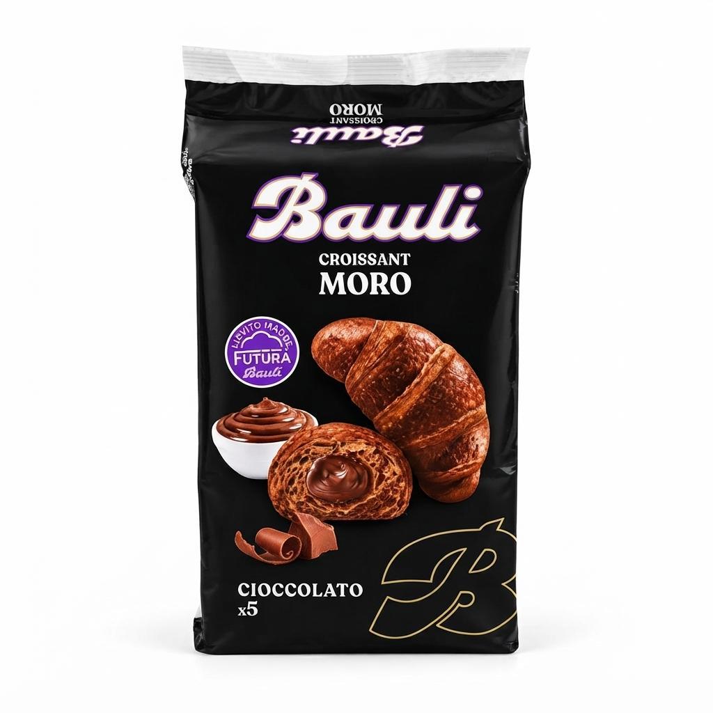 bauli, croissant, croissantcioccolato, prodottidaforno, merenda, colazione, pasticceria, spesaonline, 250 GR, BAULI 250 GR, bonta, gusto croissant da forno con ripieno di crema al cioccolato, qualita, dispensa, piacere, fragranza, prodotti bauli, 250gr, benessere, 250 GR, bauli, croissant, cioccolato, dolce, forno, dispensa, spesaonline, alimentazione, pasticceria bauli croissant moro con crema al cioccolato bauli 250 gr - foto 1