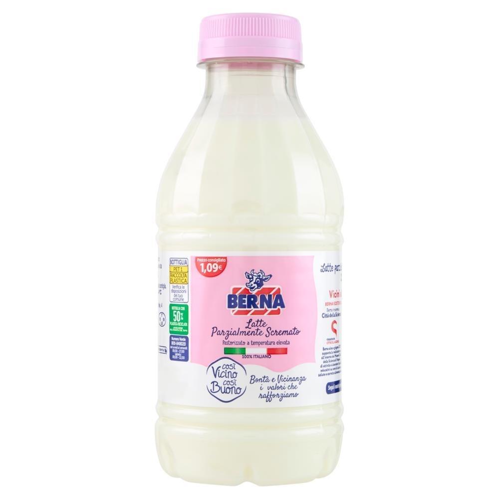 berna, latteberna, latteparzialmentescremato, colazionesana, lattefresco, colazioneitaliana, lattescremato, bontanaturale, latticini, prodottiDaFrigo, topseller, offerteamazon, venditeebay, gdo, zibly, 500 ML berna latte parzialmente scremato pastorizzato 500 ml berna - foto 1