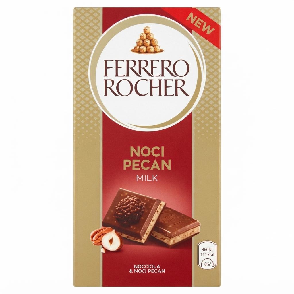 ferrero tavoletta di cioccolato al latte e nocciole ferrero rocher 90 gr - foto 1