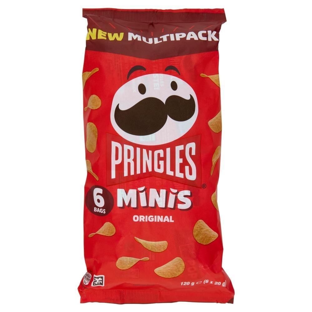 pringles, pringlesminis, pringlesoriginal, snacksalato, patatinemonodose, multipack, snackscuola, merendasfiziosa, patatinepringles, aperitivo, topseller, offerteamazon, venditeebay, gdo, zibly, 120 GR pringles patatine minis original snack salato in monodose 6 x 20 gr pringles - foto 1