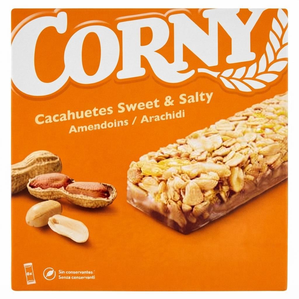 corny, barrette, cereali, arachidi, snack, sport, energia, spesaonline, 138 GR, CORNY 138 GR, bonta, gusto barrette ai cereali con arachidi, qualita, dispensa, piacere, fragranza, prodotti corny, 138gr, benessere, 138 GR, corny, barrette, arachidi, snack, dispensa, spesaonline, alimentazione, italia corny barrette ai cereali con arachidi corny 138 gr (confezione da 6 pezzi) - foto 1