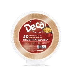 Contenitori in carta forno rotondi 22x22 cm per friggitrici ad aria decò x50